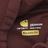 Carhartt Womens Pullover Fleece Hooded Hoodie Sweatshirt Maroon Red 2X