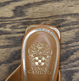 Vince Camuto Womens Cianna Thong Wedge Sandals VC-CIANNA Golden Walnut Brown 7M