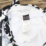 Island Escape Womens Monterey V-Neck Tankini Swim Top N760933 Black / White 14