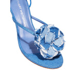 Stuart Weitzman Womens Belize 50 Sandal Pump Heeled SI662 Washed Blue 7.5B
