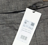Mango Womens Wool Blend Flared Leg Suit Pants Gray Brown Check EUR 38 (US 5)