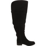 Sun + Stone Anyaa Faux Suede Over-the-Knee Boots Wide Calf Black 8.5M-WC