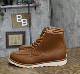 Goodfellow & Co Mens Niles Mock Toe Boots 90971861 Cognac Brown 8