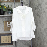 Wynne Layers Womens Woven Pullover Blouse Shirt Top 517681 Cloud Off White L