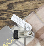 Style & Co. Tartan Plaid Scarf with Fringe SC9542501 Ivory Neutral Brown Multi