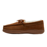 Dluxe By Dearfoams Mens Shearling Side Stitch Moc Slippers 91315901 Brown 8