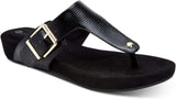 Giani Bernini Womens Rivver Sandals Buckle Thong Sandals Black Smooth 5M