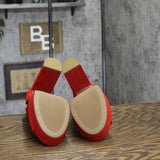 Sun + Stone Reemaa Micro Suede Block Heel Platform Sandals Red Micro 8.5W