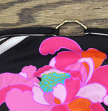 Trina Turk Bougainvillea Reversible Halter Neck Tankini Top Black Multi 12