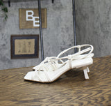 INC International Concepts Womens Nahari Dress Sandals Heels White Smooth 8M