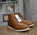 Goodfellow & Co Mens Niles Mock Toe Boots 90971861 Cognac Brown 7M