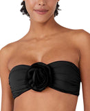 Kate Spade Womens Rosette Solids Bandeau Bikini Swim Top S7C456 Black M