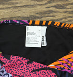 Bar III Palm Prowl High Leg Bikini Bottom MBPP24541 Black Multi S