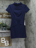 B. Darlin Juniors Short Sleeve Mockneck Mini Dress 45UAP84 Navy Blue 0