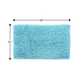 Knightsbridge Melbourne 220 GSF Non Skid Back Bath Rug Aqua Marine Blue 21x34