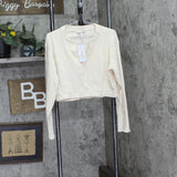 Isabel Maternity By Ingrid & Isabel Maternity Ribbed Top Cream Off White L