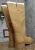 Universal Thread Wide Mid Calf Western Riding Round Toe Boots Tan Brown 8M-WC