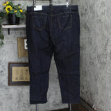 CJ Banks Womens Plus Size Tapered Shaped Fit Mid Rise Jeans Dark Blue 24W