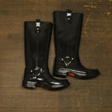 Michael Michael Kors Womens Stormy Rain Boot Harness 40F2STFB5Q Black 8M