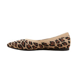 A New Day Womens Claire Knit Washable Ballet Flats Light Brown Animal 6.5M