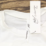 Ny Collection Womens Petite Short Bell Sleeve Slubbed Top Slubb White PM