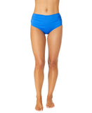 Anne Cole High Waist Shirred Swim Bottom MYMB36001 Artic Blue L