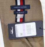 Tommy Hilfiger Open-Front Slim Fit Blazer Caribou Brown / Ivory Off White 6