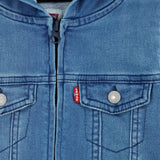 Levi's Knit Full Zip Trucker Hoodie 617830F Sea Salt Blue 24M