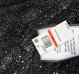 B Darlin Juniors Glitter-Knit Off-the-Shoulder Dress U09AN20E Black / Silver XS