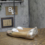 Journee Collection Insole Slip-On Round Toe Ballet Dress Flats Silver Gray 7.5W