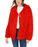 Jou Jou Juniors Womens Faux-Fur Jacket 167c86617231f3 Red XL