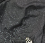 SLNY Womens Formal Long Glitter Mesh Stretch 9133153 Smoke Gray 6