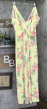 Global Chic By Iman Womens Knit Maxi Dress with Head Band Yellow Floral XL Tall