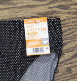 Warner's No Pinching. No Problems. Hi-Cut Brief Panty Black / White Pindot S