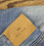 PS Paul Smith Mens Relaxed Fit Zip Fly Jeans Light Base Blue 33R