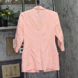 INC International Concepts Latch Front Menswear Blazer Jacket First Blush Pink S