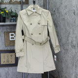 Cole Haan Signature Womens Belted Trench Coat Khaki Brown XS