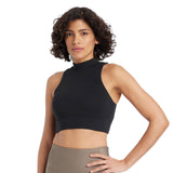 All In Motion Womens Light Support High-Neck Crop Sports Bra 89809232 Black XS
