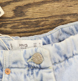 Mango Leg High Waist Button Fly Adjustable Jeans Light Blue US 2 (EUR 34)
