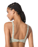 Michael Michael Kors Cheetah Print U-Neck Bralette Bikini Top Safari Green S
