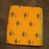 Coniglio Palm Beach Reversible Quilt Palm Orange / Wavy Gingham Green Queen