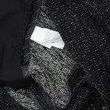 Lucky Brand Womens Textured 1 Button Knit Sweater Blazer Jacket Black / White M