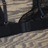 INC International Concepts Womens Bralette Monogram 100137466 Deep Black Logo S
