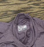 32 Degrees Mock-Neck Long-Sleeve Top Heather Fig Purple S