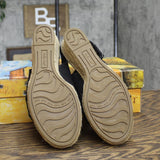 Bella Vita Women's Cheerful Wedge Sandal CHRFL Black Linen Print 8.5M