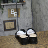 Jones New York Womens Uniqua Block Heel Dress Sandals Black Crinkle 7.5M