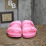 Shade & Shore Women's Neida EVA Two Band Footbed Slide Sandals Vibrant Pink 7M