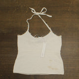 Aqua Womens Crochet Pebble Knit Halter Top GMS58615 White M
