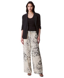 Calvin Klein Womens Printed Pull-On Pants Drawstring 44B913G Light Gray Print S