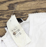 And Now This Womens Woven Tie Waist Top T7613 White M